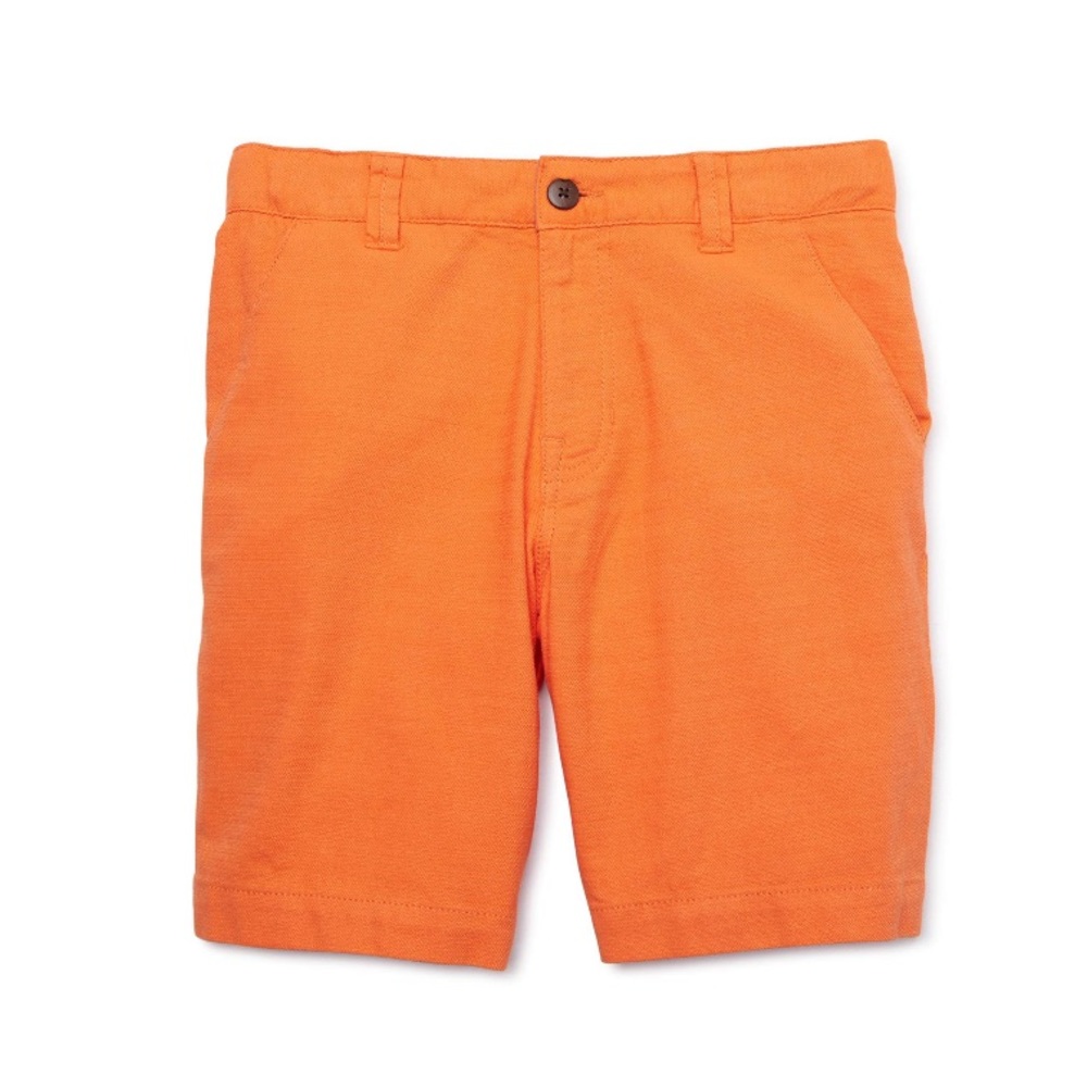 Wonder Nation Boys Orange Flat Front Shorts